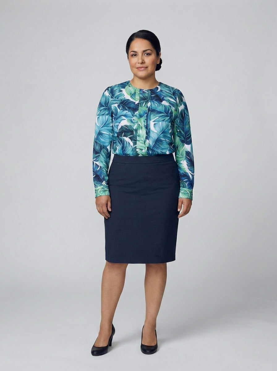 Blusa Estampado Tropical para Personal de Resort y Hotel