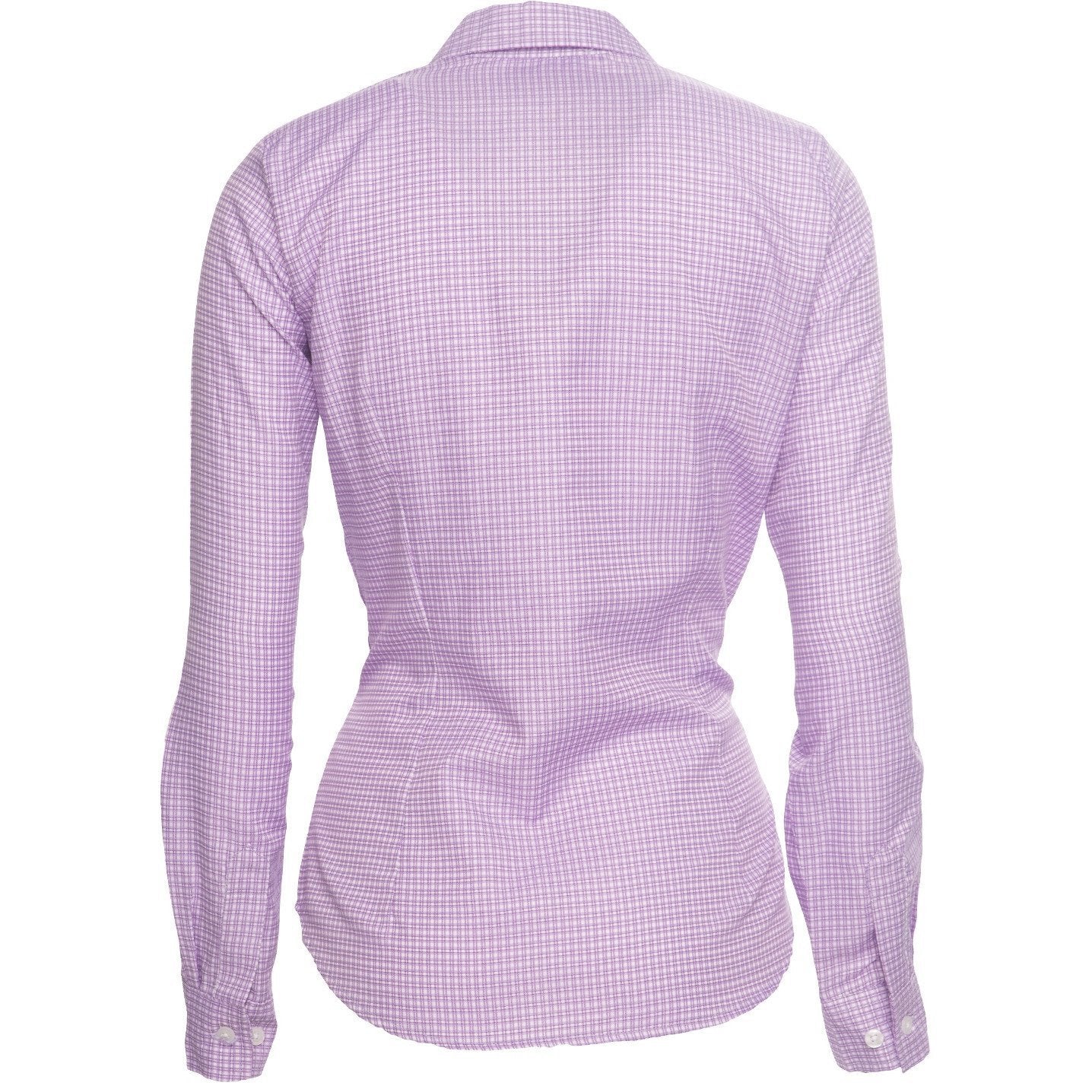 Blusa Dama Cuadros Lila